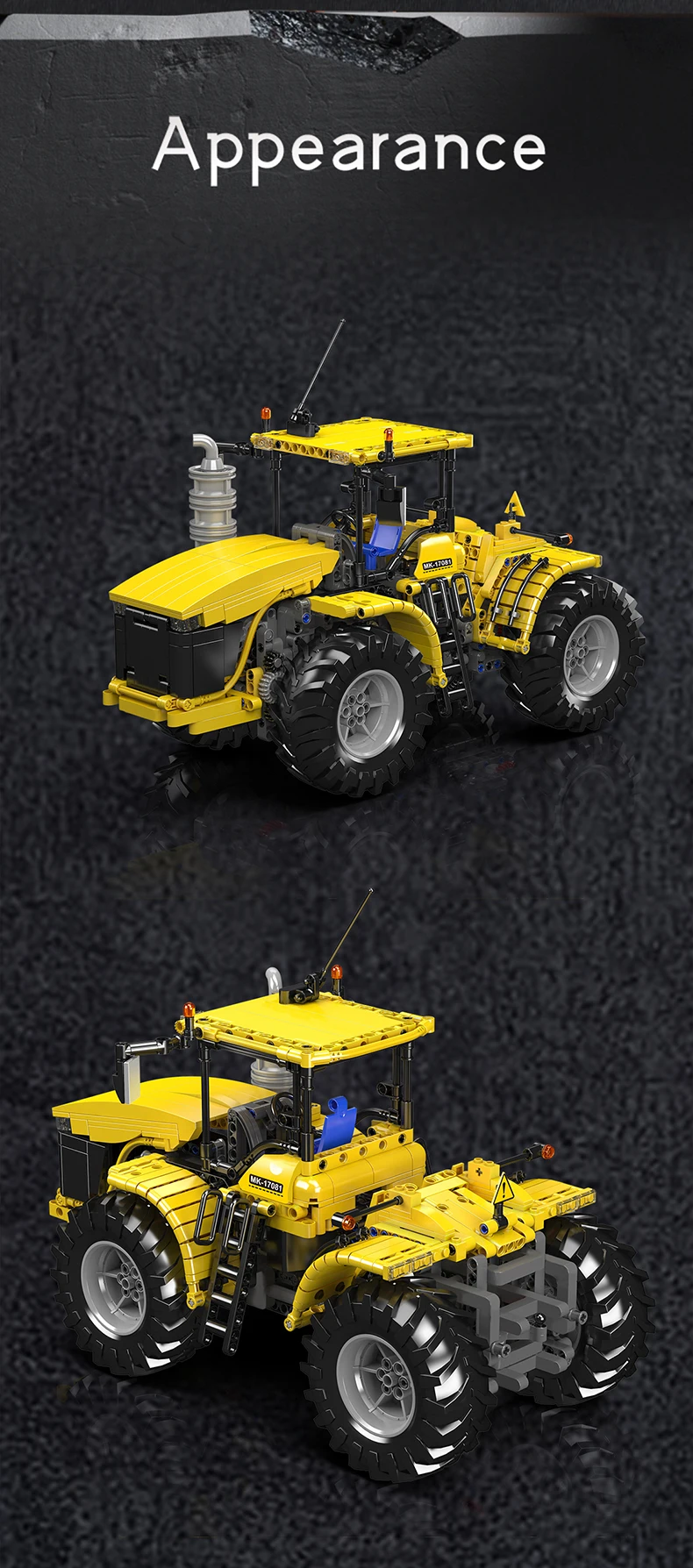 Mould King 17081/17082 Technischer Auto-Baustein, RC Challenger Gelenktraktor, Bausteine, Spielzeug, Weihnachtsgeschenk für Kinder – Detail 3