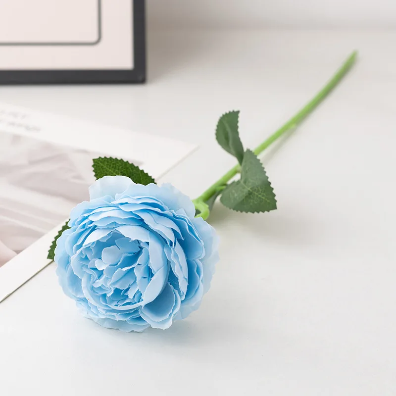 48 cm Real Touch Pfingstrose Künstliche Blumen Zweige Rose Dekor Für Zuhause Vase Hochzeit Weihnachten Valentinstag Geschenk Gefälschte Blume – Detail 14