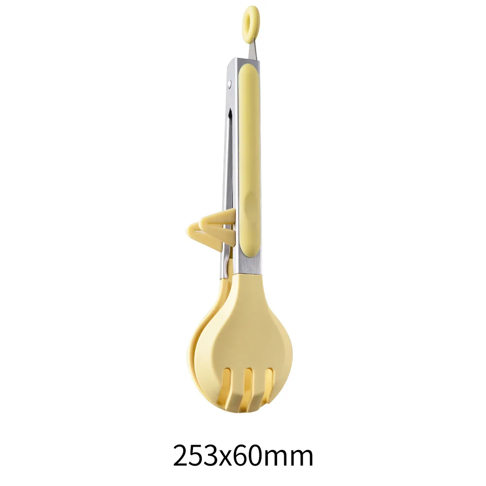 Food Tong Stainless Steel Kitchen Tongs Silicone Non-Slip Cooking Clip Clamp BBQ Salad Tools Grill Kitchen Accessories