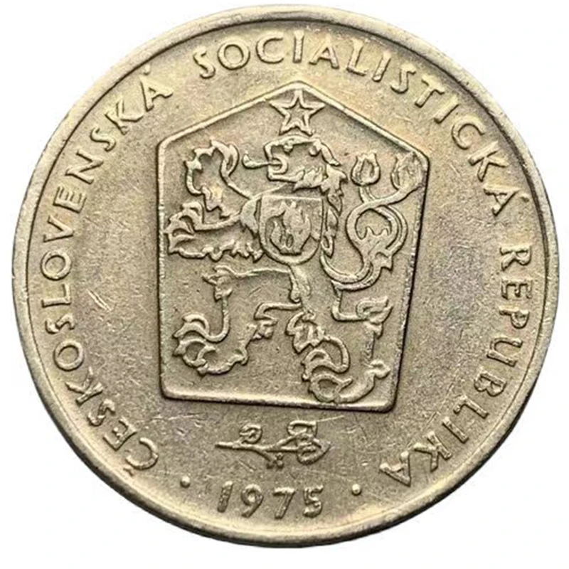 

197x-198x, Чехословакия, 2 кронор-станция, Лев, медь, никель, 24 мм