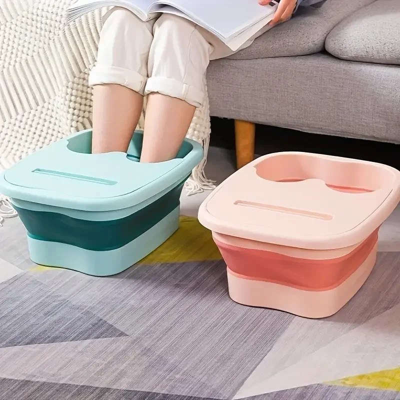 Foldable Foot Bath Foldable Footbath Massage Bucket Soaking Bucket Folding Basin Spa Foot Bath Household Sauna Bathtub Pedicure Bath Bathtub
