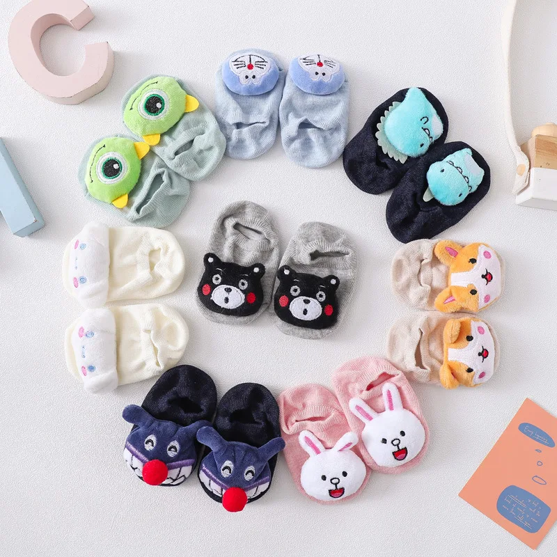 

Baby Girls Boys Cartoon Cotton Cute Animals Socks Non-slip Low Cut Floor Socks Ankle Newborn Kids Socken For 0-6 Years Toddler