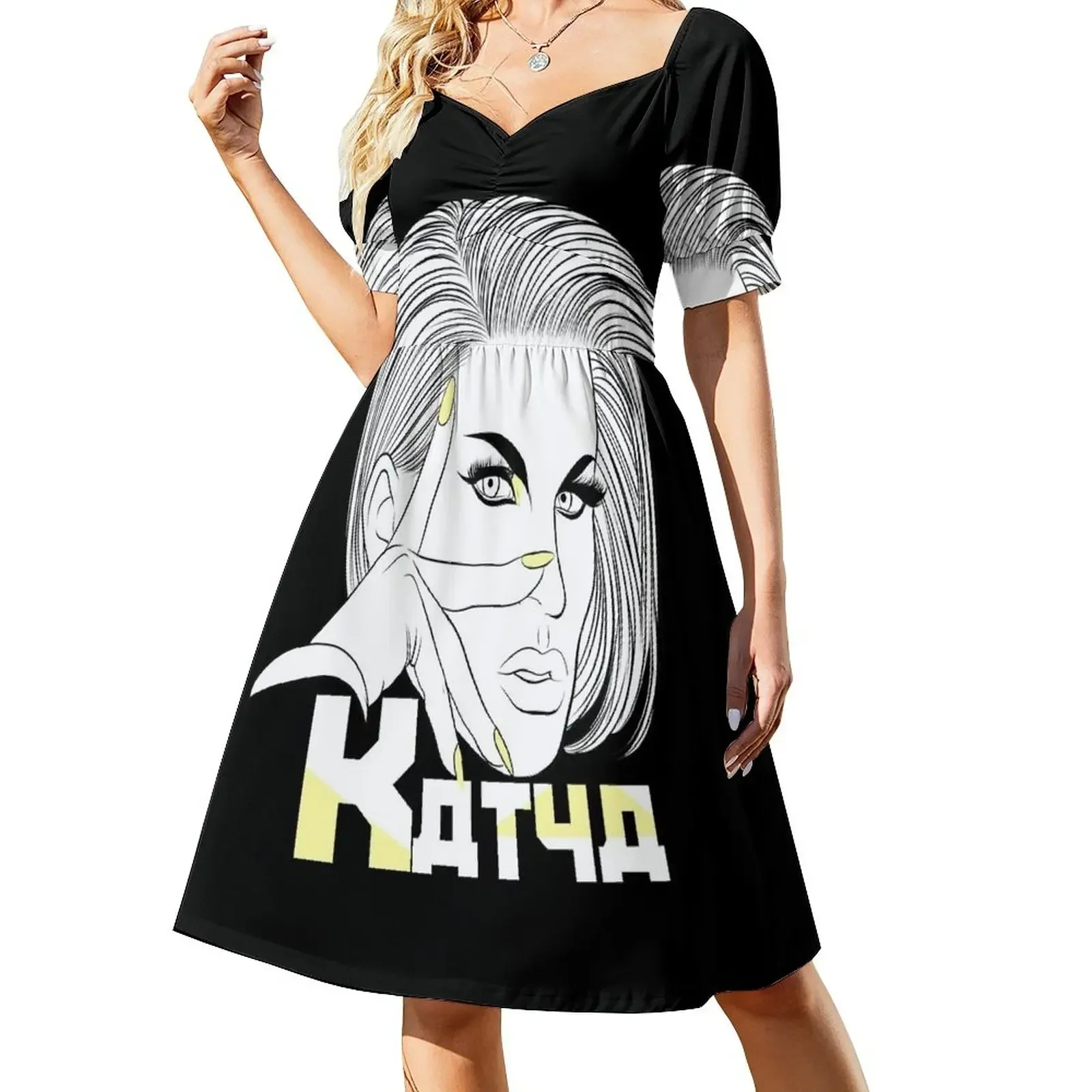 thumbnail image 1 of Vestido de manga corta KATYA Vestidos de mujer tendencia vestidos de noche de lujo, 1 of 7