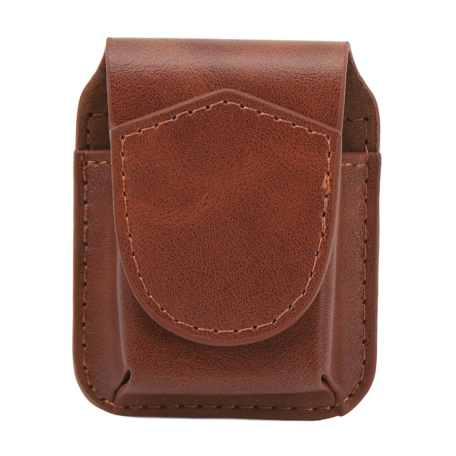 Outdoor Lighter Pouch with Pocket, Belt Loop, and Magnetic Buckle - PU Holder with Anti-Scratch Soft Lining