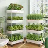3/4 Layer Kitchen Gap Storage Rack White Freestanding Multilayer Rolling Utility Mobile Cart Bathroom Slim Slide Organizer Shelf 2