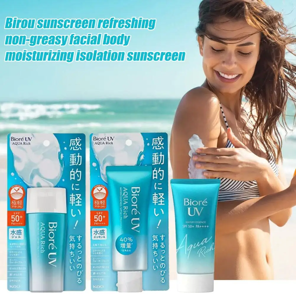 Japão Biore FPS50 + Protetor Solar Coreano Rosto Corpo À Prova D 'Água Anti UV Hidratante Protetor Solar Facial para Mulheres Homens Esportes Viagens 4