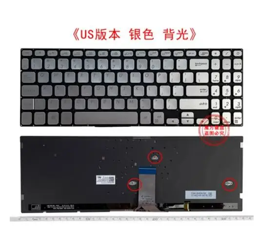 

Американская Серебряная клавиатура с подсветкой для Asus S530UA S530UN S530FA S5300F S5300FN S5300U S5300UN Y5100 Y5100UB K530FN K530FA X530 X530M