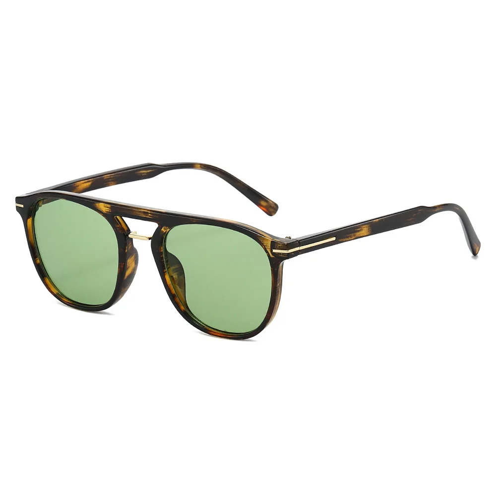 Aviator Retro Square Sunglasses - European Street Style Double Beam Outdoor Sun Shades