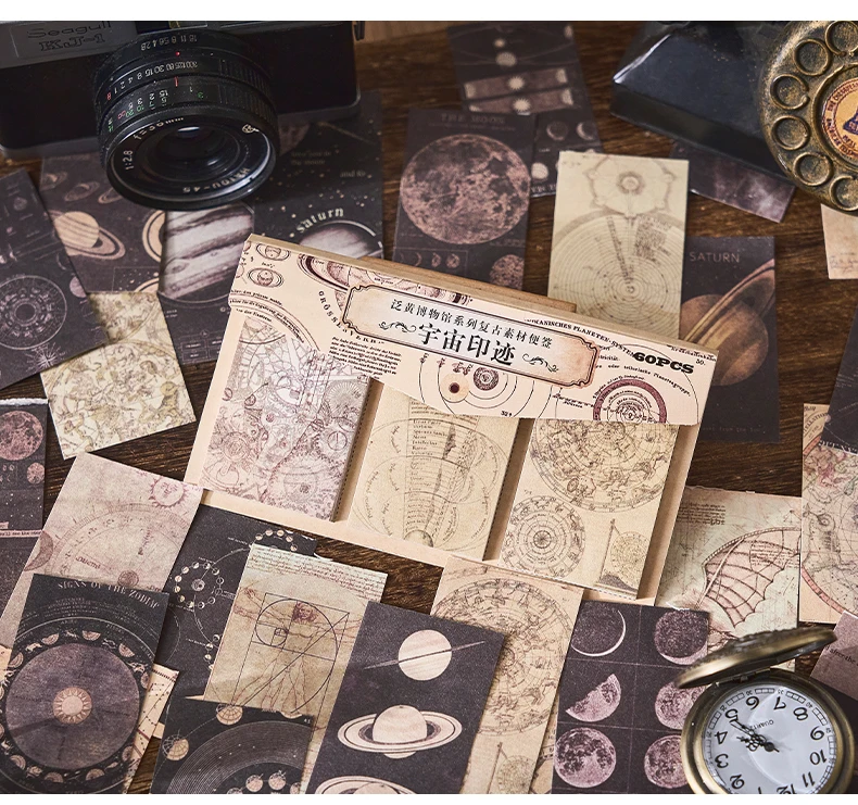 60 teile/paket Vintage Materialien Buch Sammelalbum Materialien DIY Fotoalbum Collage Journalling Kreative Schreibwaren Hintergrund papier – Detail 16