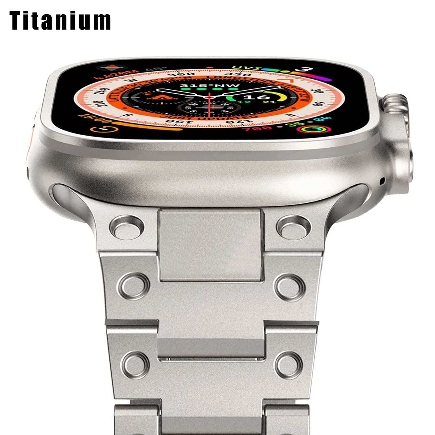 

Ремешок из титановой стали для Apple Watch 8 7 Ultra 49 мм, металлический браслет для наручных часов IWatch Series 6 SE 5 4 3 2 44 мм 40 42 38 мм