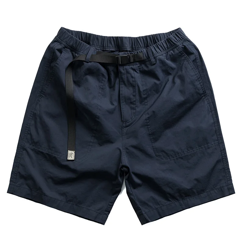 Men's Loose Casual Sports Pants Buckle Belt Summer Japanese Style Cargo Shorts