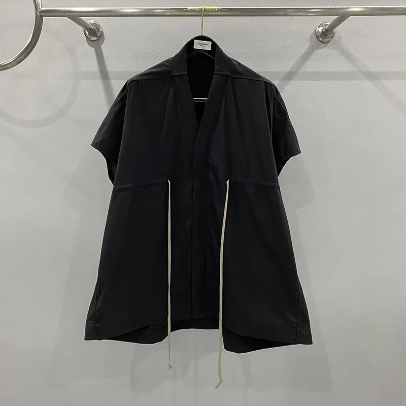 

Брендовый женский топ R0 на шнуровке, свободная однотонная повседневная короткая рубашка с V-образным вырезом, Женский Повседневный Топ