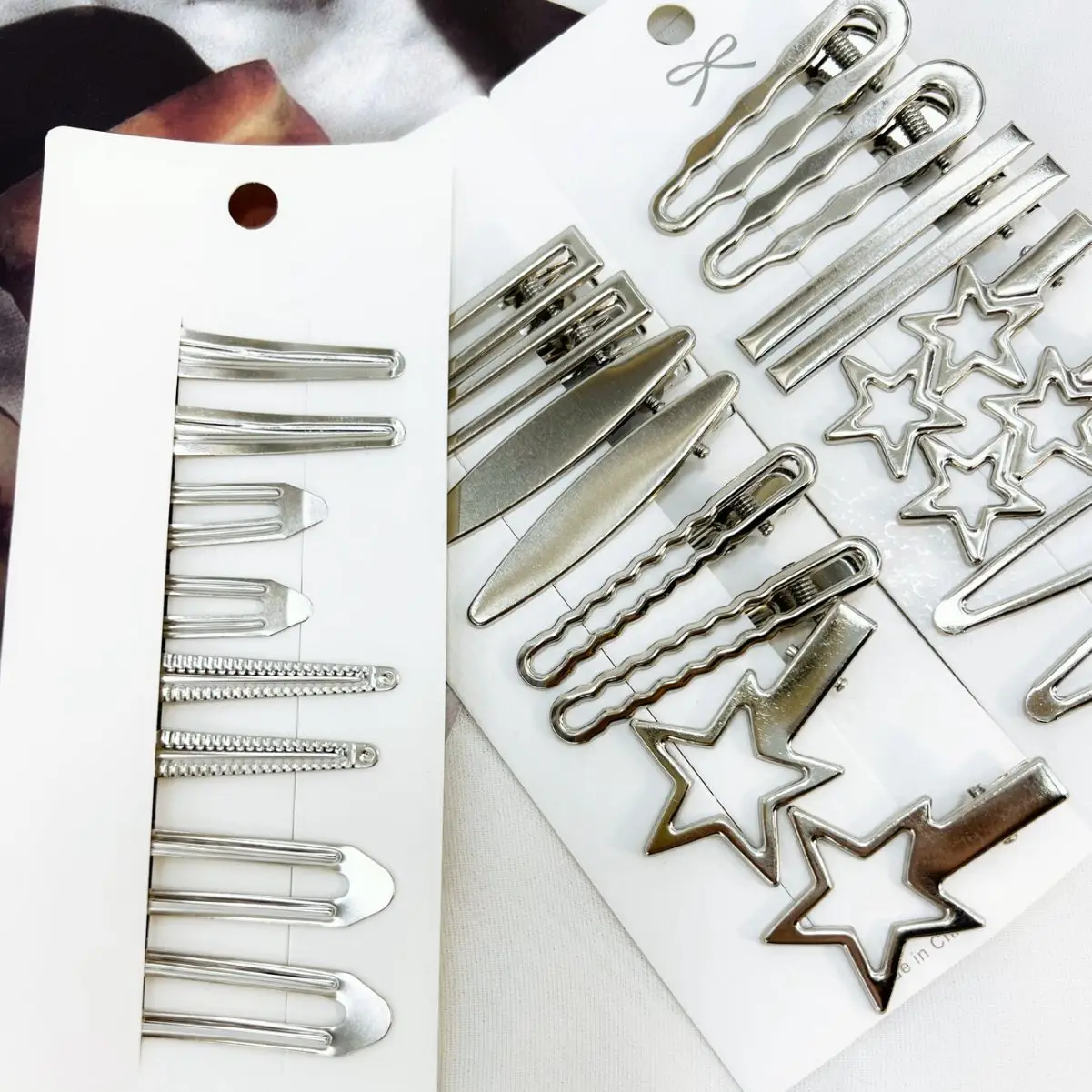 Y2K Silver Metal Hairpins