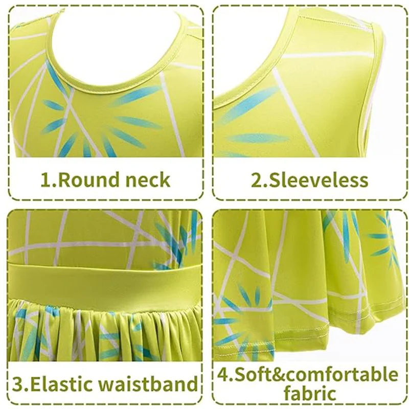 Cosplay Costume Inside Out Joy Princess Dress For Girls Halloween Christmas Carnival Birthday