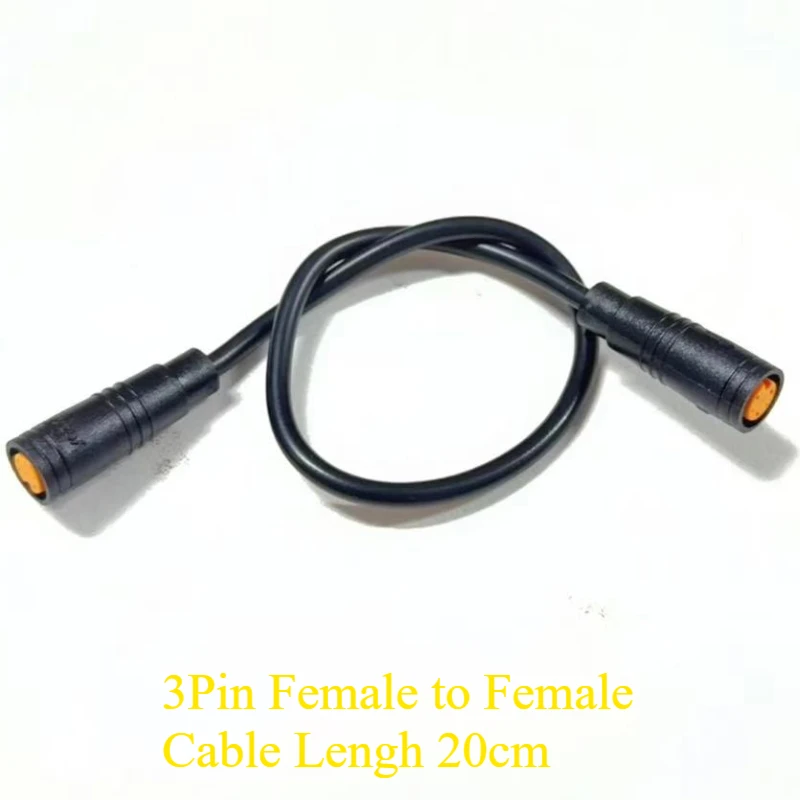 Waterproof Electric Bicycle Butt Joint Plug Connector - M8, 2 to 6 Pin, 20CM
