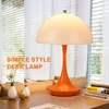 LED mushroom small table lamp portable USB charging dimmable flower bud lamp bedroom bedside lamp 3