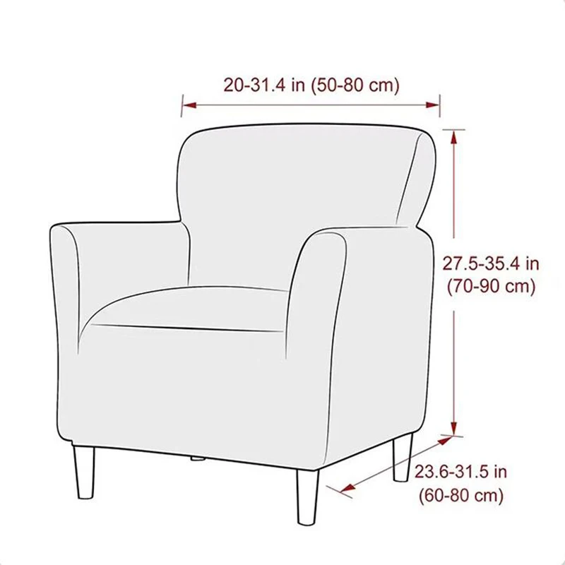 Furniture Cover Elastic Single Sofa Cover Tub Chair Cover Nordic Home Decor Room All Inclusive Armchair Slipcover Club Bar Hotel Sofa Covers