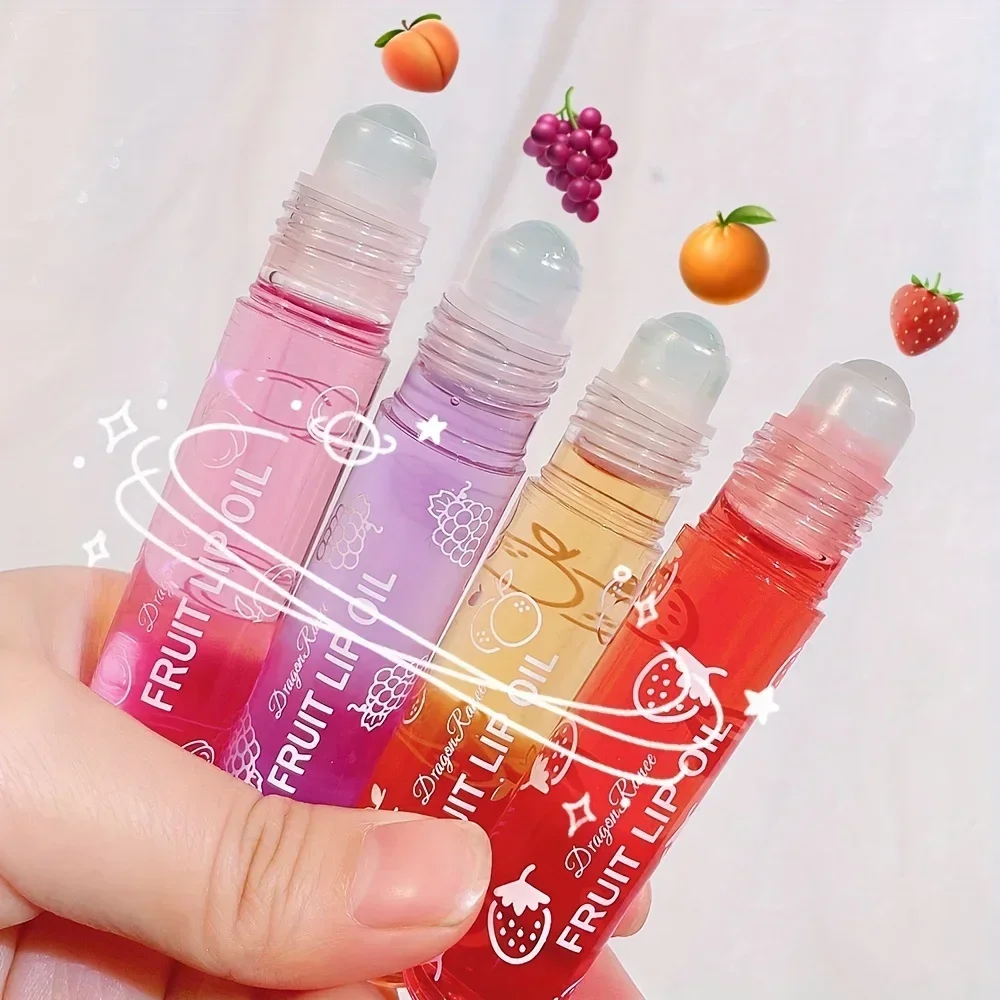 Fresh Fruit Roll-on Lip Balm Makeup Moisturizing Clear Grape Transparent Lip Oil Long Lasting Hydrating Lipstick Gloss Cosmetics 3