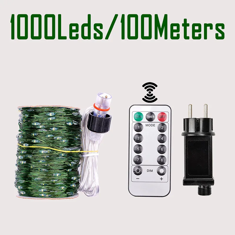 Waterproof LED String Lights - Outdoor & Indoor Fairy Garland for Christmas, Weddings, and Home Decor