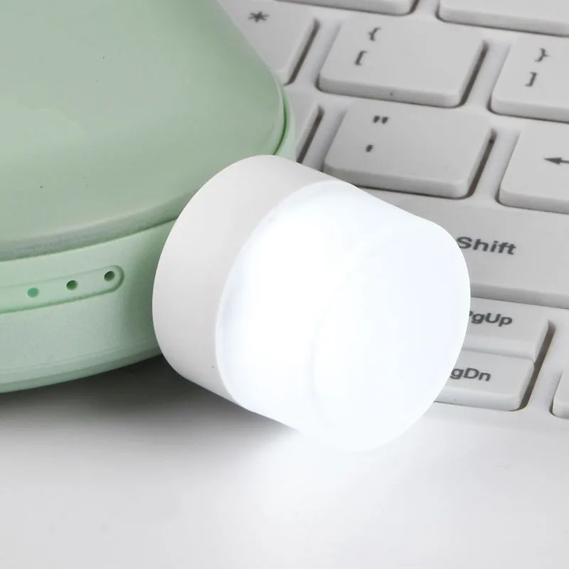 Mini USB plug light Computer portable power charging LED Eye protection reading light Small round light small night light