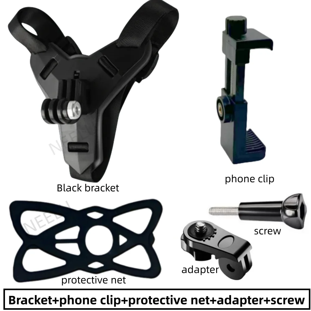 Supporto Per Casco Moto Con Cinghia – Attacco Per Action Camera E Smartphone Antiscivolo