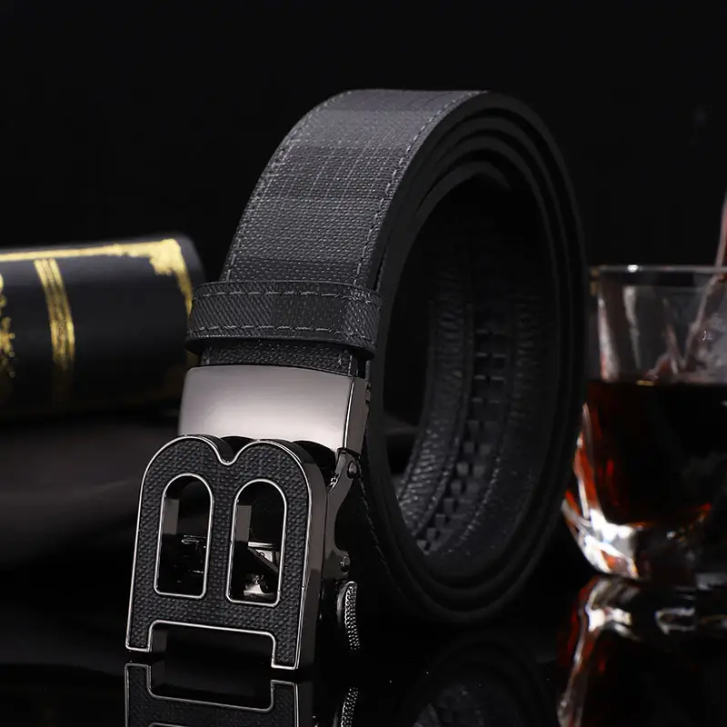 High Quality Leather Belt Men Luxury Brand Designer fashion Canvas Belts for Men Strap Male Metal Automatic Buckle Belt - Image 9