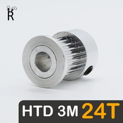 HTD 3M 24Teeth Synchronous Wheel Bore 5/6/6.35/7/8/10/12/12.7/14/15mm 3M 24T Belt Width6/10/15mm Belt Pulley HTD3M Timing Pulley