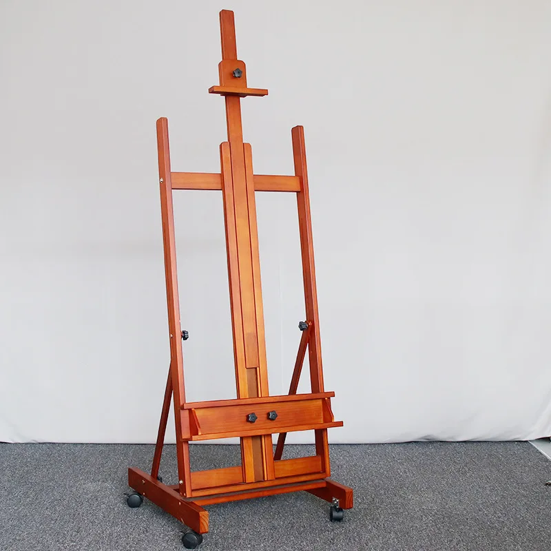 Beech Wood Adjustable Art Student Beginner Sketching Oil Painting Display Stand both Flat and Vertical Folding
