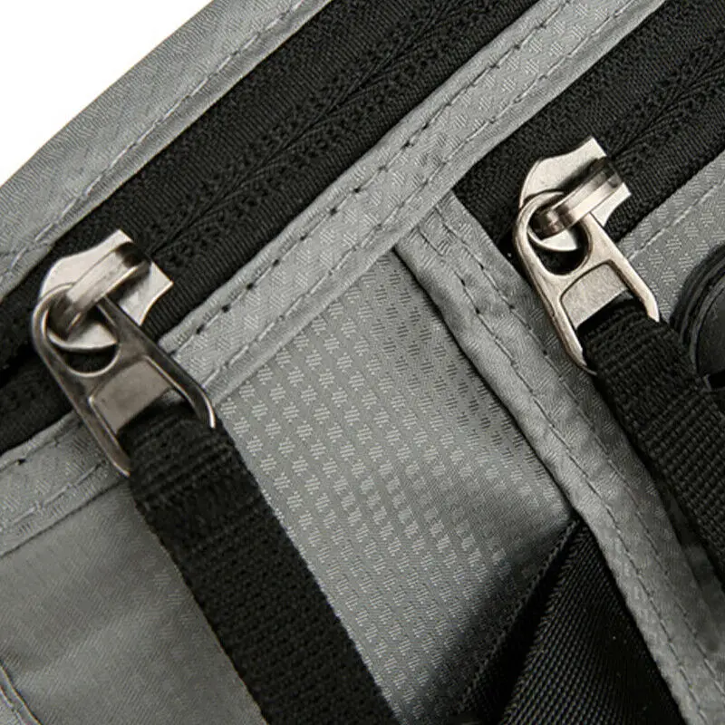 Travel Fanny Pack Money Belt RFID Blocking Sports Waist Bag Fanny Pack Hidden Wallet Zip Waterproof Running Waist Bag 5