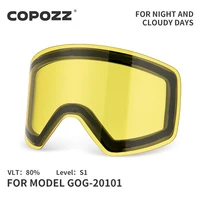 Replacement Ski Goggles Lenses Lens For COPOZZ Model-20101 Anti-fog UV400 Ski Glasses Snowboard Eyewear Lenses (Lens Only) 1