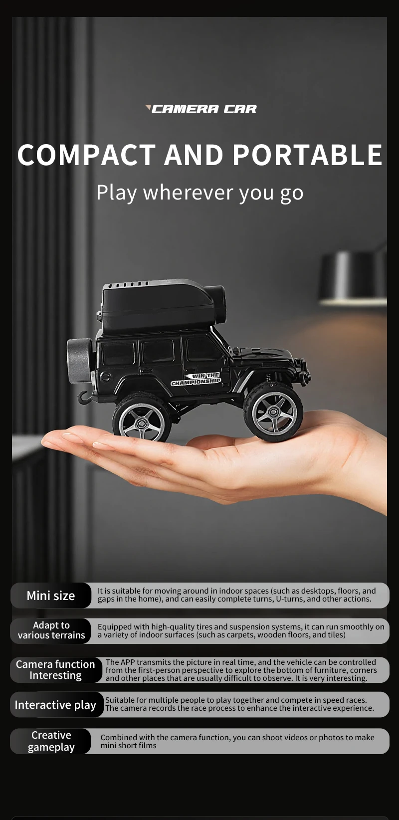 Mini Remote Controlled Racing Car With Wifi Camera And App Control_voghion.com