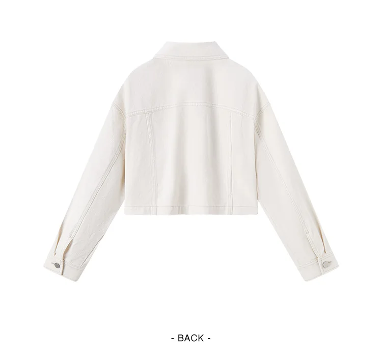 Denim Jacket Women Short Style Slimming Diamond-patterned Spring New Pure Cotton Drop-shoulder Jacket