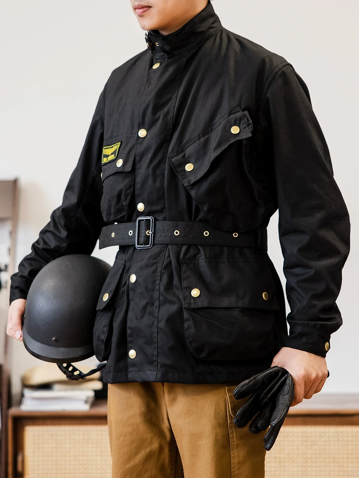 BBR-0012 Big US Size Super Quality Anti Crease Retro Waxed Canvas Cotton Stylish Water Proof Jacket 3