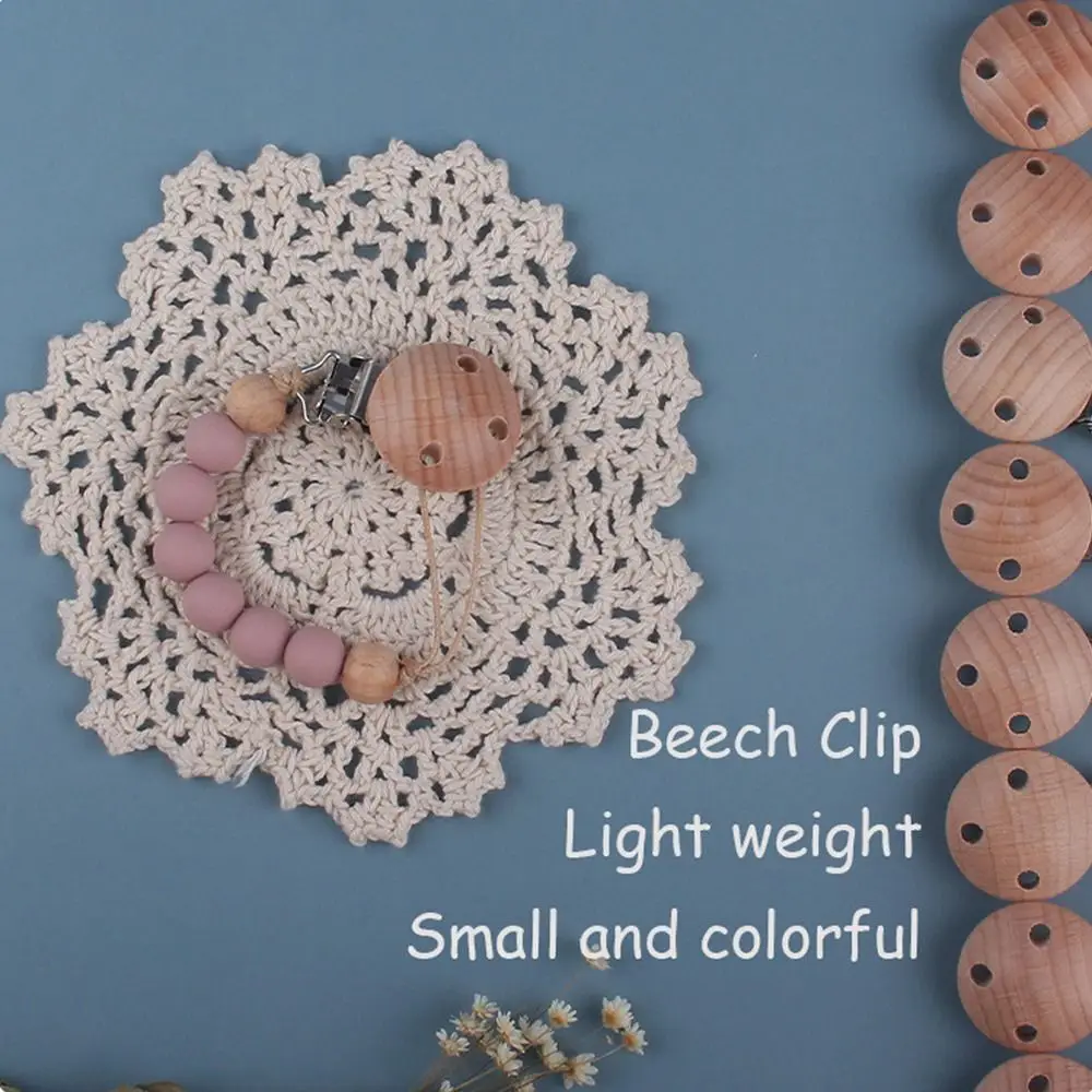 

Безопасные полезные бусины из бука, Противоударная детская цепочка для пустышки, Силиконовая пустышка