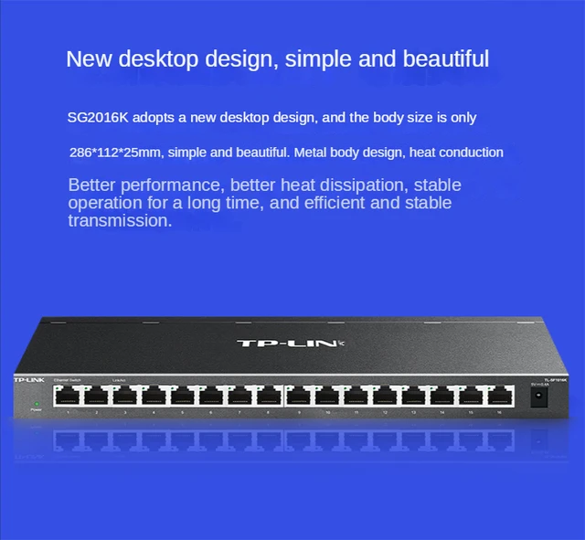 TP-Link TL-SG116 16-Port 10/100/1000 Mb/s Desktop Switch