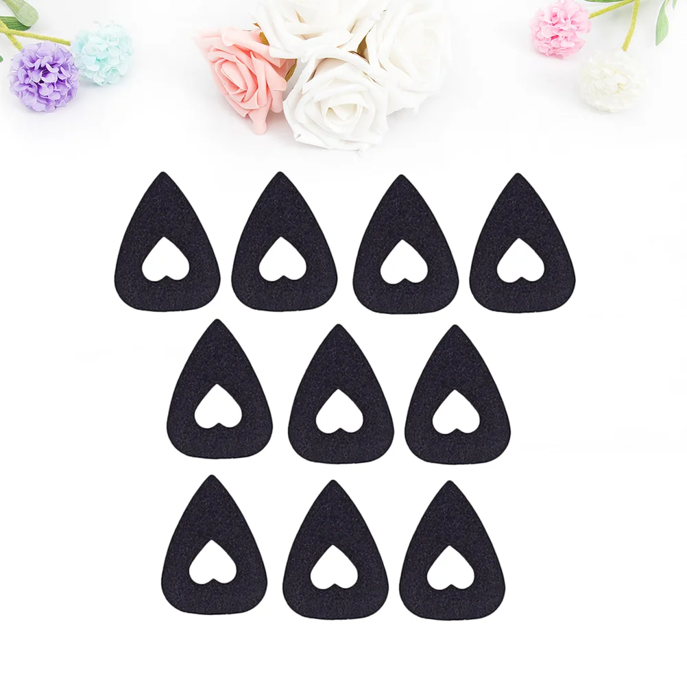 

10pcs Wool Hollow Guitar Picks for Guitar Bass Ukulele Mandolin Banjo (Black)