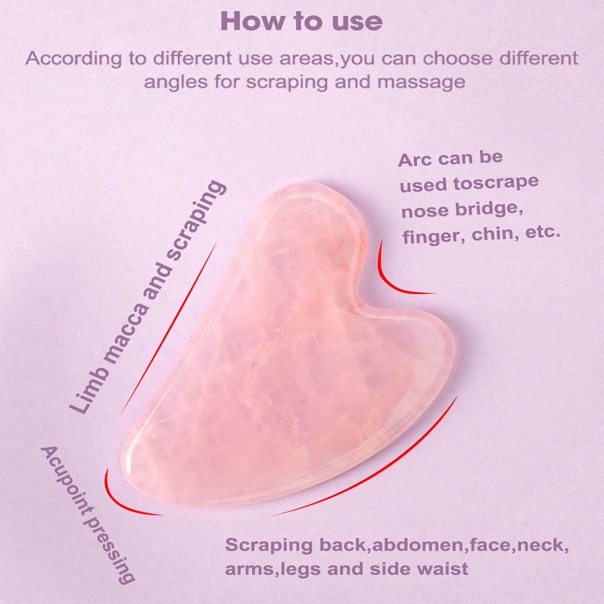 1PC Guasha Massage Natural Stone Jade Scraper Facial Gua Sha SPA Neck Massager Women Portable Face Skin Care Beauty Healty TooL 5