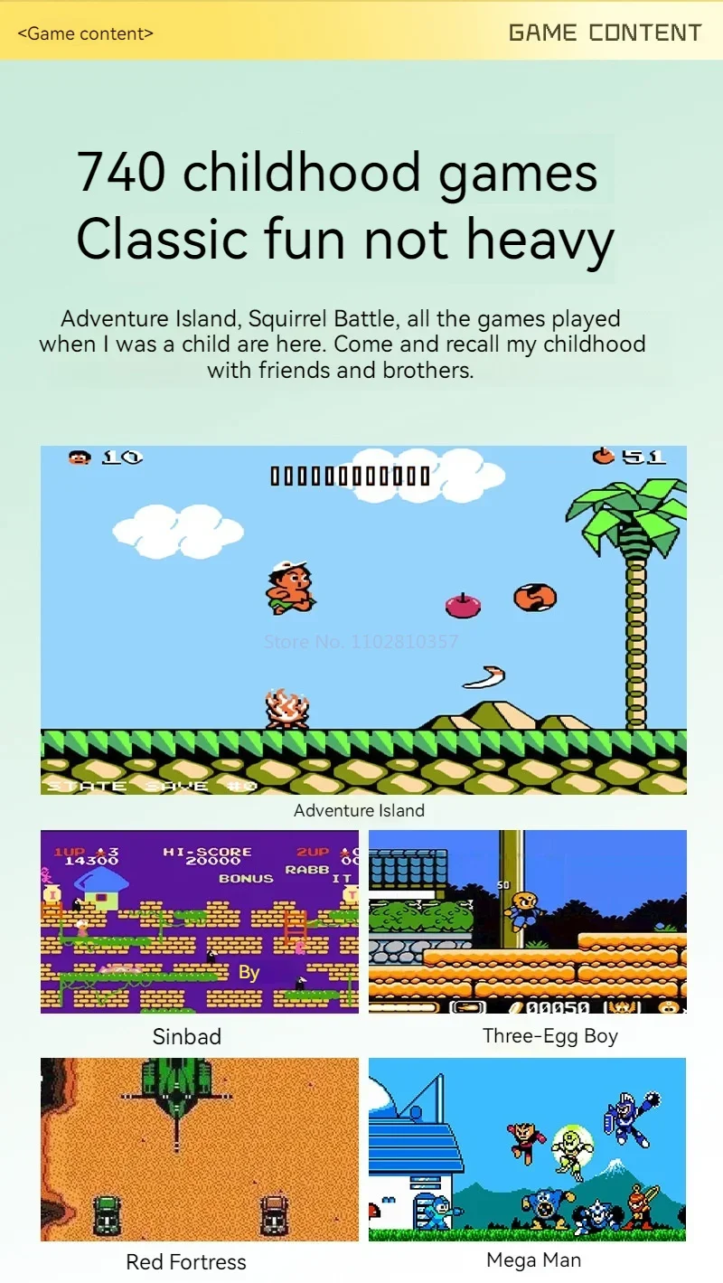 Console di giochi retrò h7 con 740 giochi classici schermo 3,5 pollici_voghion.com