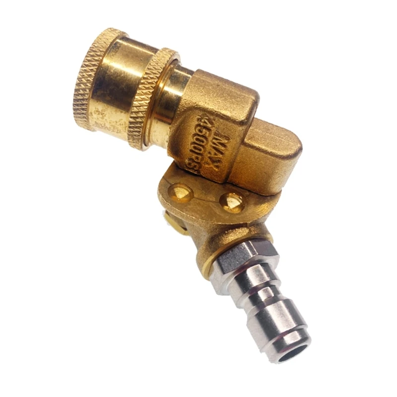 

K1KA Pivoting Coupler With 1/4" 5-speed Adjustable Joint Quick Connection Pressure Washer Attachment for Car Cleaning
