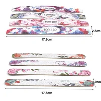 Lot de 50 Limes à Ongles en Bois Imprimées, Ponceuses 100/180/240, Multi-Designs, Lavables, Robustes et Épaisses 5