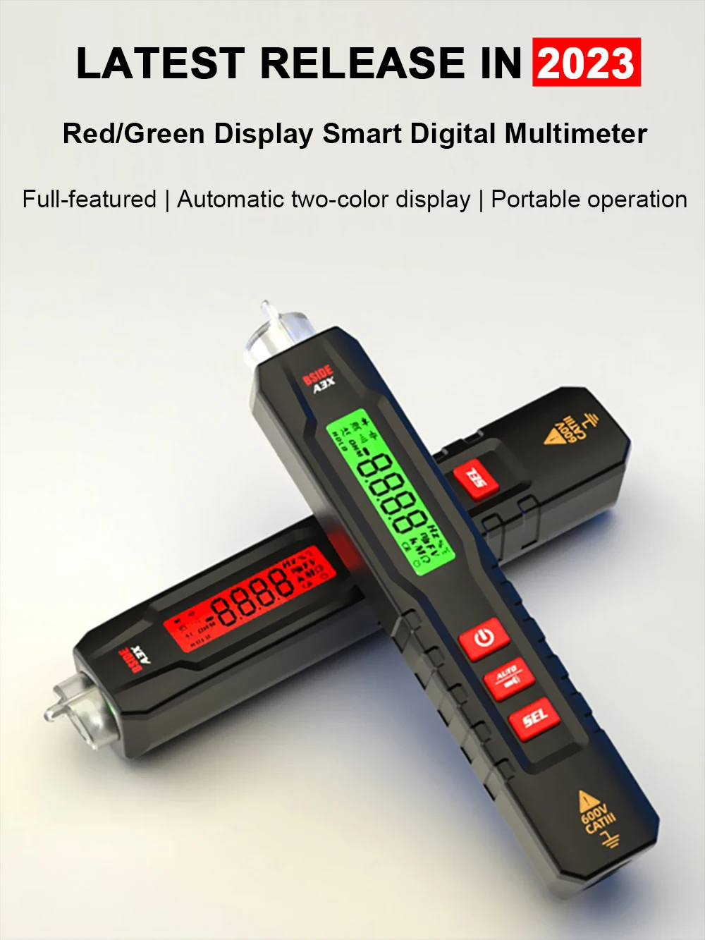 Smart Digital Multimeter Pen Type Multitester True RMS Voltmeter DC AC Voltage C