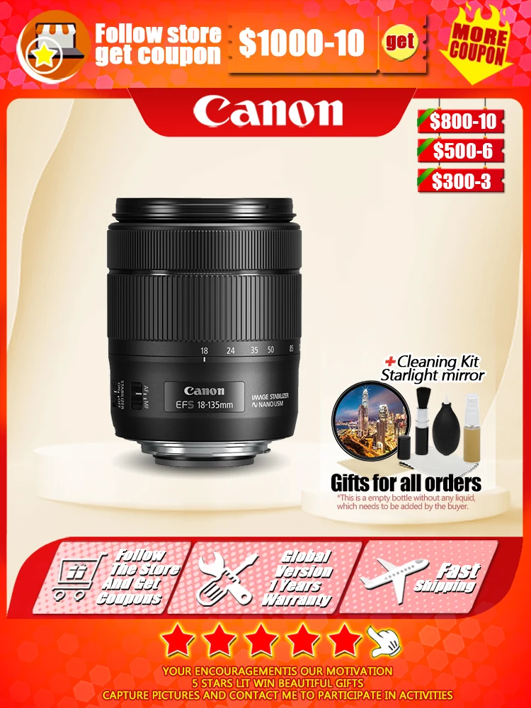 Canon EFS 18135mm F3.55.6 IS USM Canon Lens APSC DSLR Camera Lens