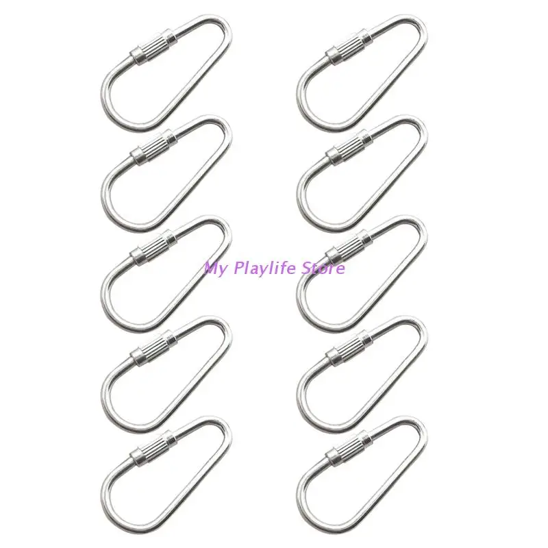 10 Pieces Bird Toy Accessories Hooks Stainless Steel Parrot Toys Parts Anti-Rust Connector for Hanging Swing Nest Fruit Feeder