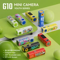 Lenovo Student Action Camera  61° HD Wide-angle Photo Video Recorder in DOPAMINE Colorway Lipstick CCD 2K Mini Thumb Camera 4