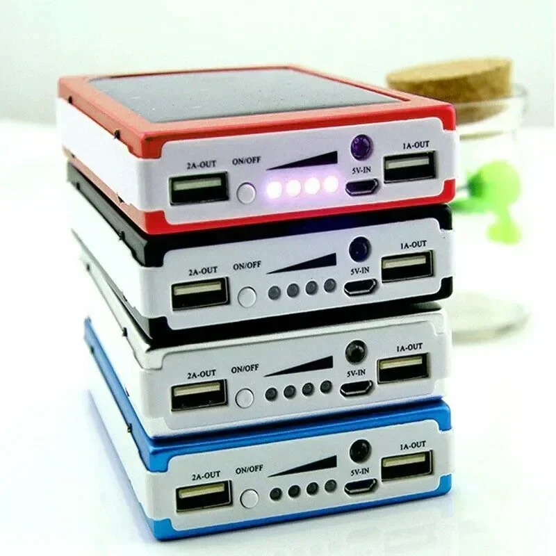 New 50000mAh Portable Solar Power Bank Double USB External Battery Charger Cases Fast Charging for iPhone Series Samsung Xiaomi 6