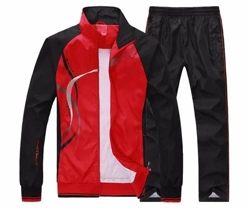 새로운 남자 세트 봄 가을 남자 운동복 2 조각 스포츠 정장 재킷 + 바지 Sweatsuit 남자 의류 농구 Tracksuit 세트