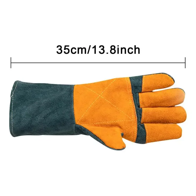 Pet Grooming Gloves Pet Hair Remover Gloves Pet Protective Gloves Animal Handling Gloves Extreme Heat and Fire Resistant Gloves Bite Proof Animal for Cat Dog Bird Pet Trapping Supplies
