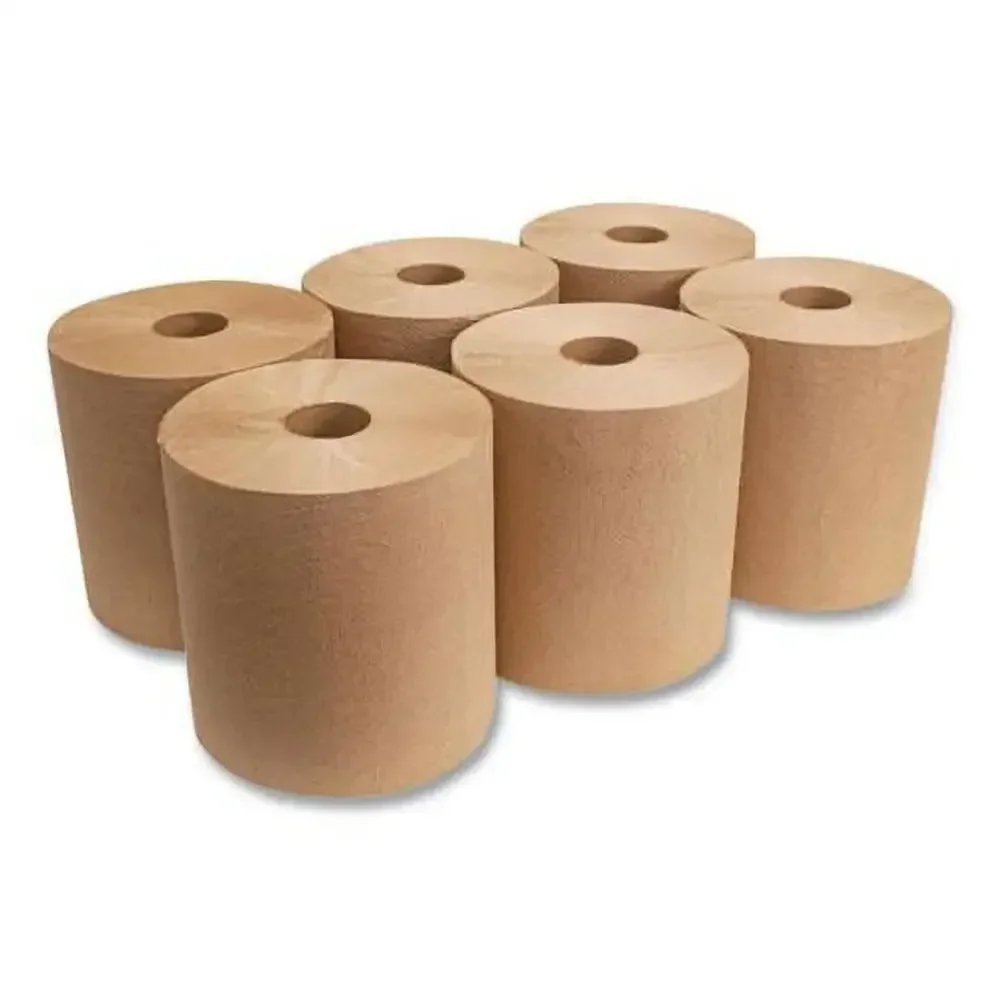 Eco-Friendly Universal Roll Towels 8" x 800 ft High Performance Brown 6 Rolls/Carton Model R6800