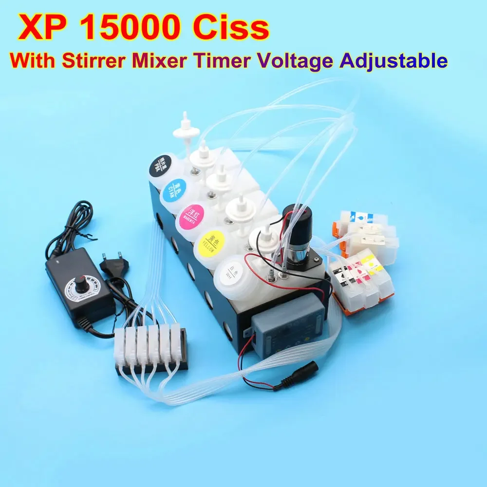 Xp15010 Dtf Ciss Ink Tank For Epson Xp15000 Xp15080 Printer Ciss Damper Bulk Ink Tank Supply System With Stirrer Mixer Timer
