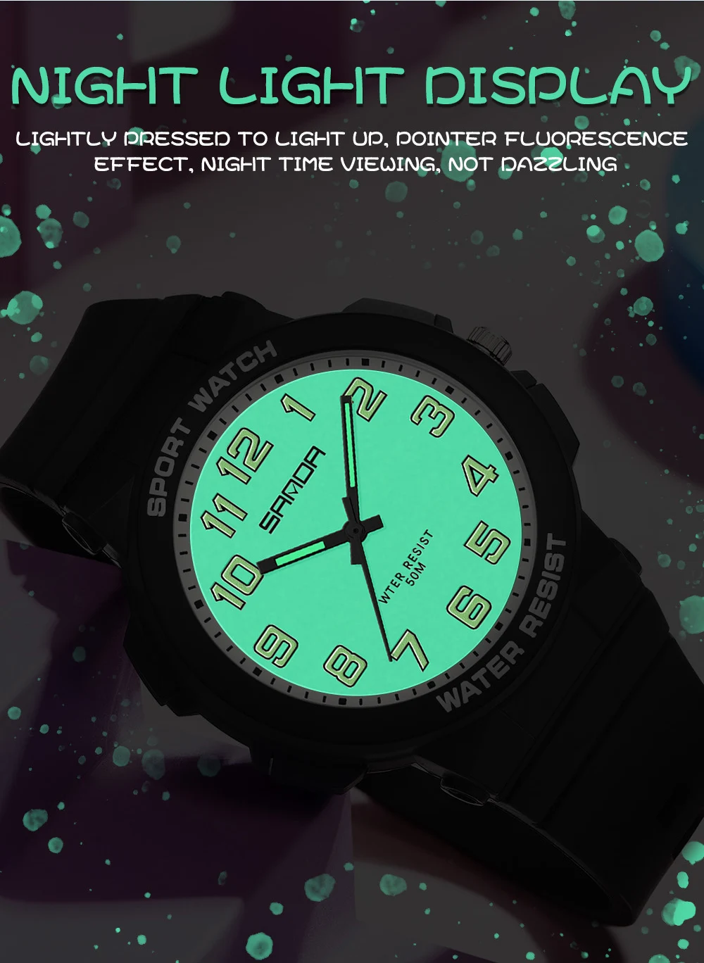 2024 Sanda 6123 Watch Hot Selling Electronic Men's Digital Outdoor Simple Nightlight Waterproof Youth Watch Wholesale 5